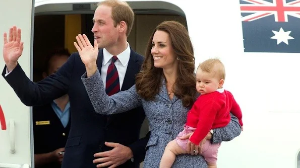 Prince George made his first trip overseas in April 2014.