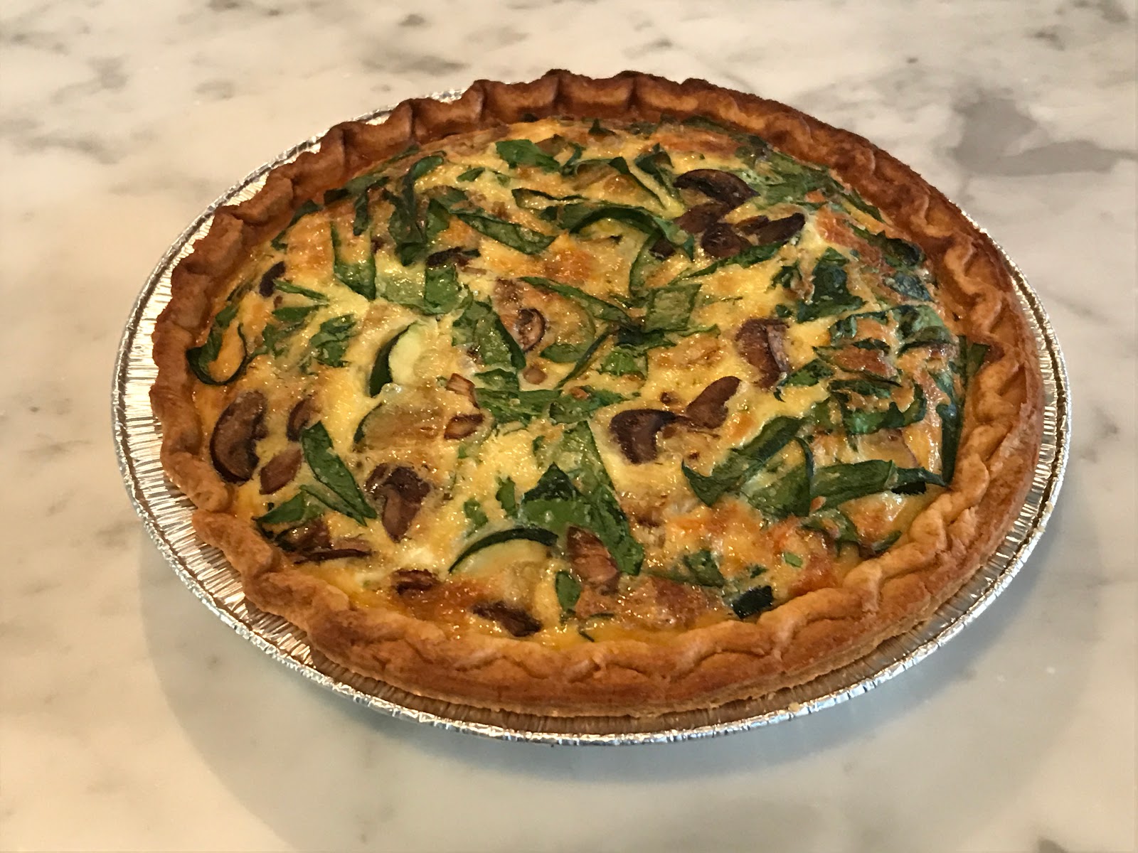 Kitchen Cactus Spinach, Mushroom and Zucchini Quiche