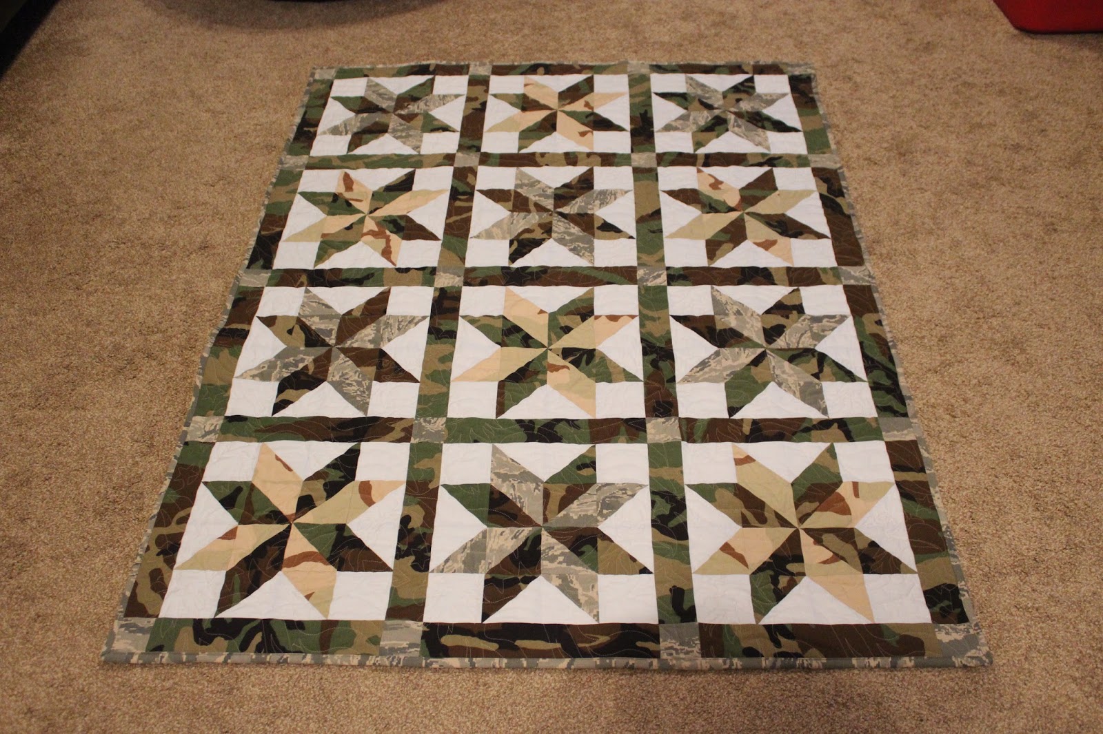 Scrap Dive Quilts Military Uniform Quilt Complete