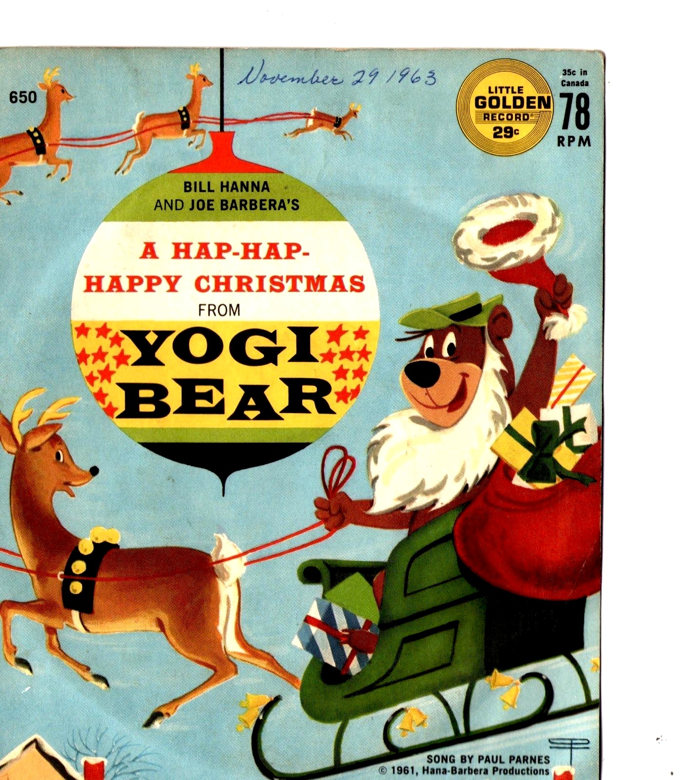 Pop Culture Safari! Merry Christmas from Yogi Bear