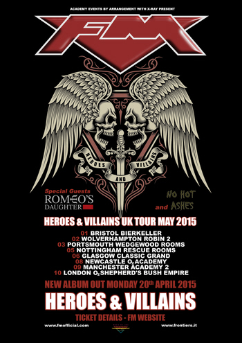 FM Heroes & Villains Tour May 2015 poster
