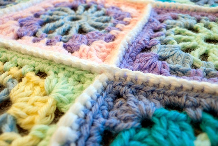 Donation Square Motif Baby Blanket