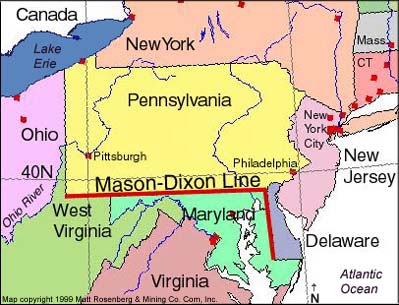 MR HALL S AMERICAN HISTORY CLASS The Mason Dixon Line Md1