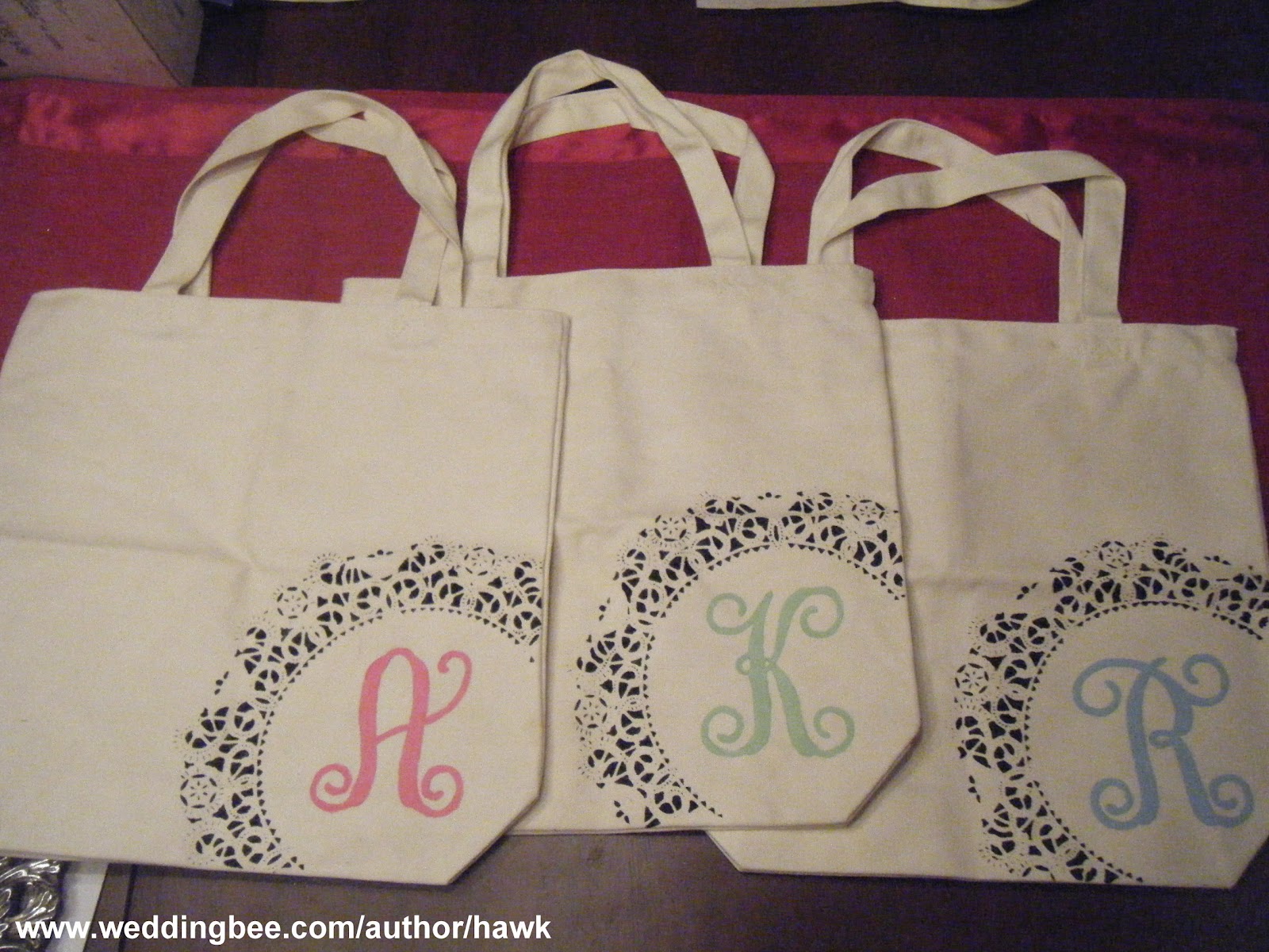 Gifting the Bridesmaids: DIY Monogram Totes