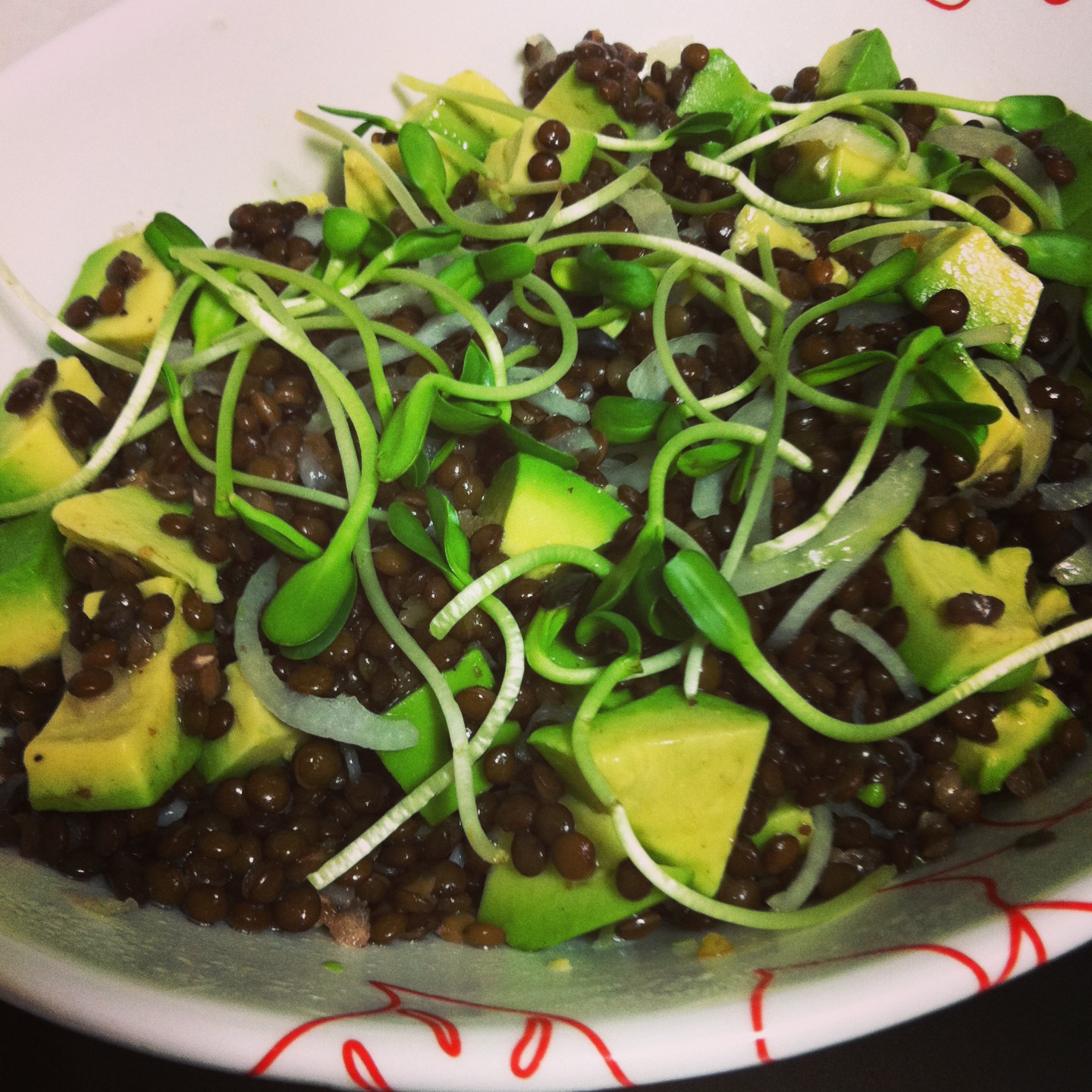lydie's kitchen: Black Lentil Salad
