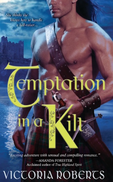Cover art for Temptation in a Kilt by Victoria Roberts