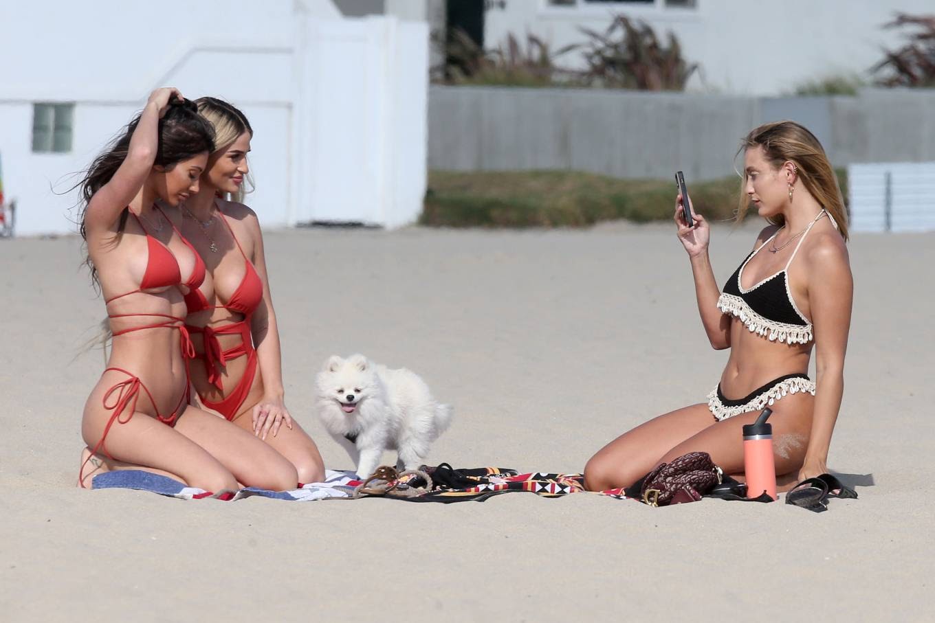 Francesca Farago Haley Cureton And Madison Wyborny Bikini On The Beach