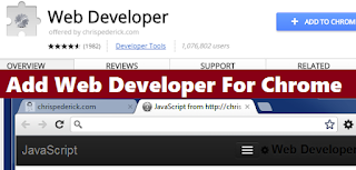 Add Web Developer For Chrome Browser 0