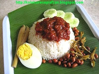 Love All Races Malaysian Nasi Lemak (Coconut Rice with Chilli paste)