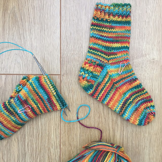 Hand-knit socks