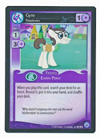 My Little Pony Gyro, Poindexter Premiere CCG Card