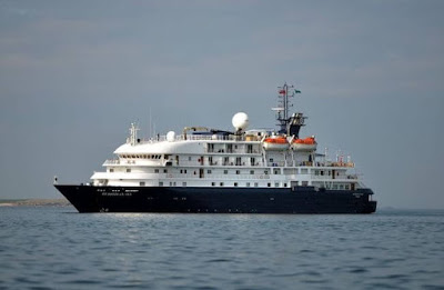 Nobel Caledonia's Hebridean Sky Made a Recent call in New York to Load/Unload Passengers on Coastal / New England / Canada Cruise.