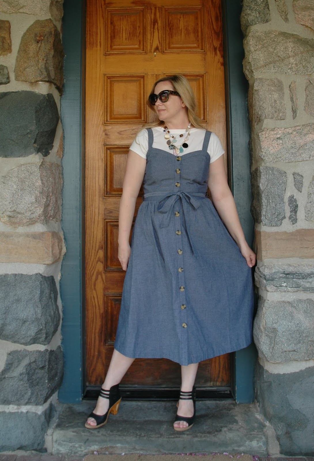 time and tru midi dress