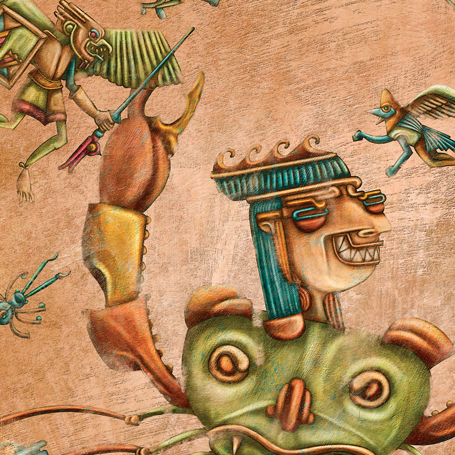 Ilustración. Mitos peruanos para Libro Ruta viva (PERÚ)