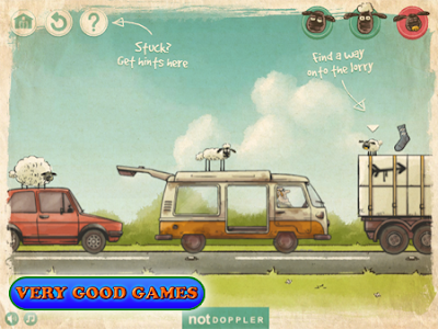 A screenshot from the game Home Sheep Home 2: Lost in London - a banner for the collection of free online platformers on the gaming blog Very Good Games