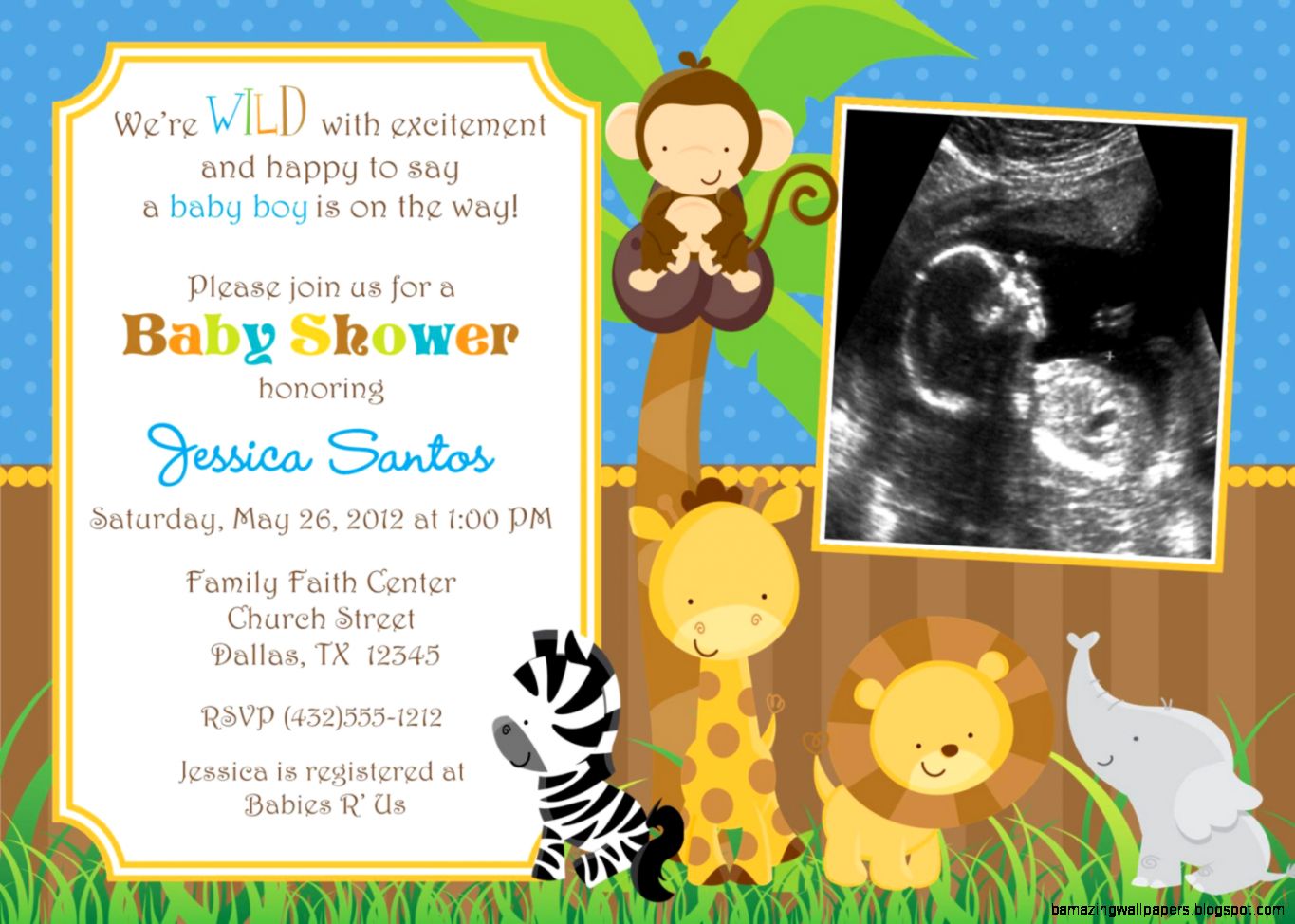 Baby Shower Invitation Diy Baby Shower Invitations Safari