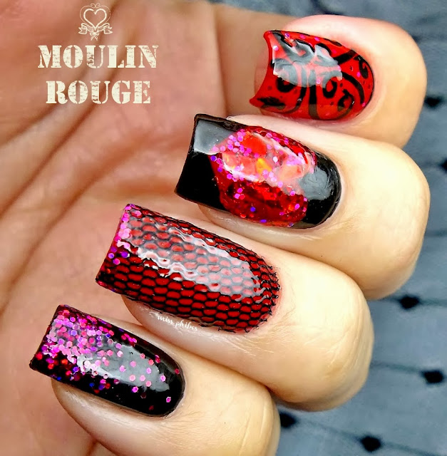 Moulin Rouge nail art