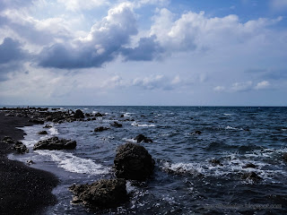 Cinematic Look Rocky Beach Scenery Of The Village At Umeanyar Beach, North Bali, Indonesia