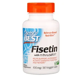 Doctor's Best, Физетин с Novusetin, 100 мг, 30 вегетарианских капсул