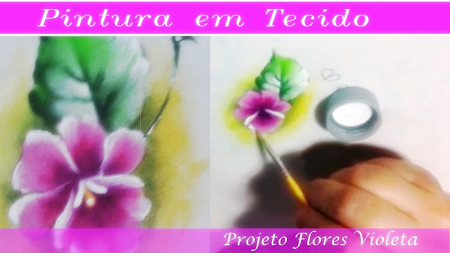 pintura em tecido iniciante como pintar violeta em tecido