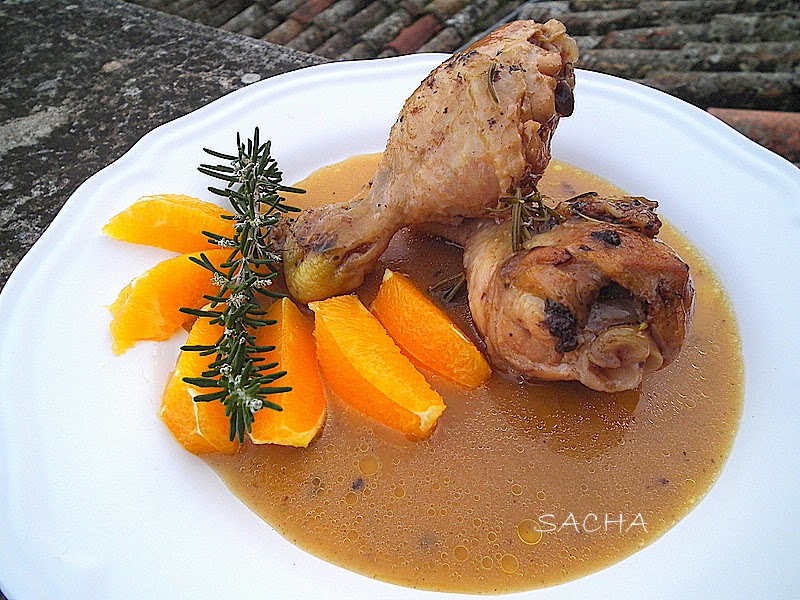 Le journal gourmand de Sacha ( blog principal recettes culinaires ) Poulet à l'orange et
