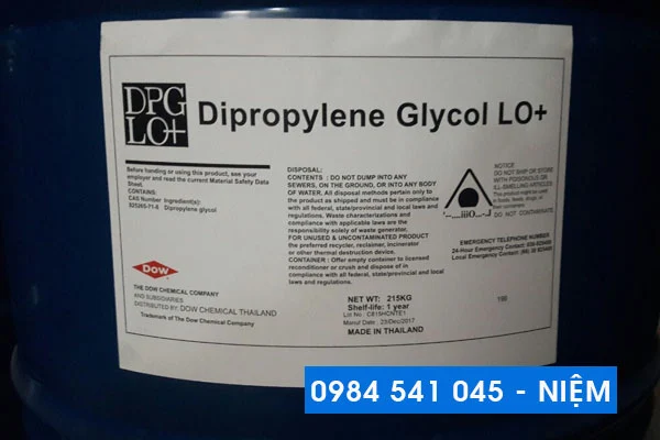 Dung môi pha hương liệu Dipropylene Glycol (DPG)