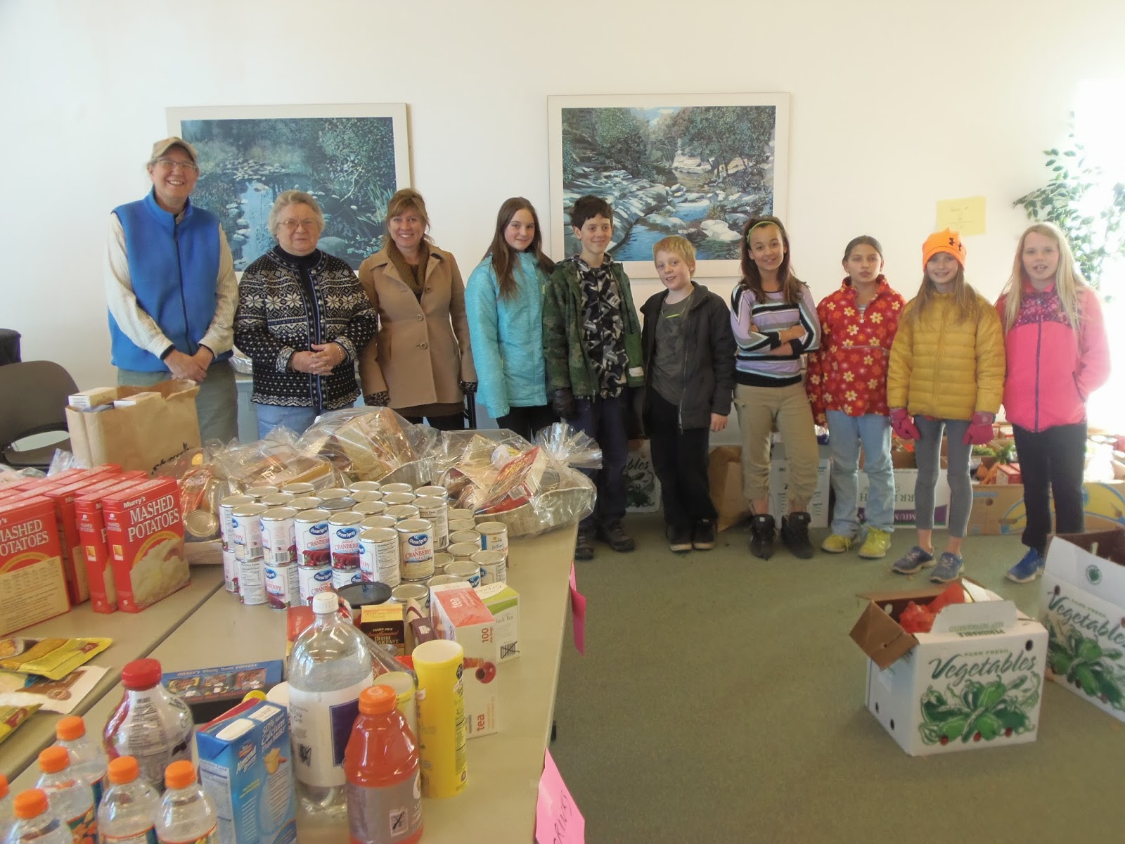 L'Ecole Française du Maine Thanksgiving Baskets Donations for Freeport
