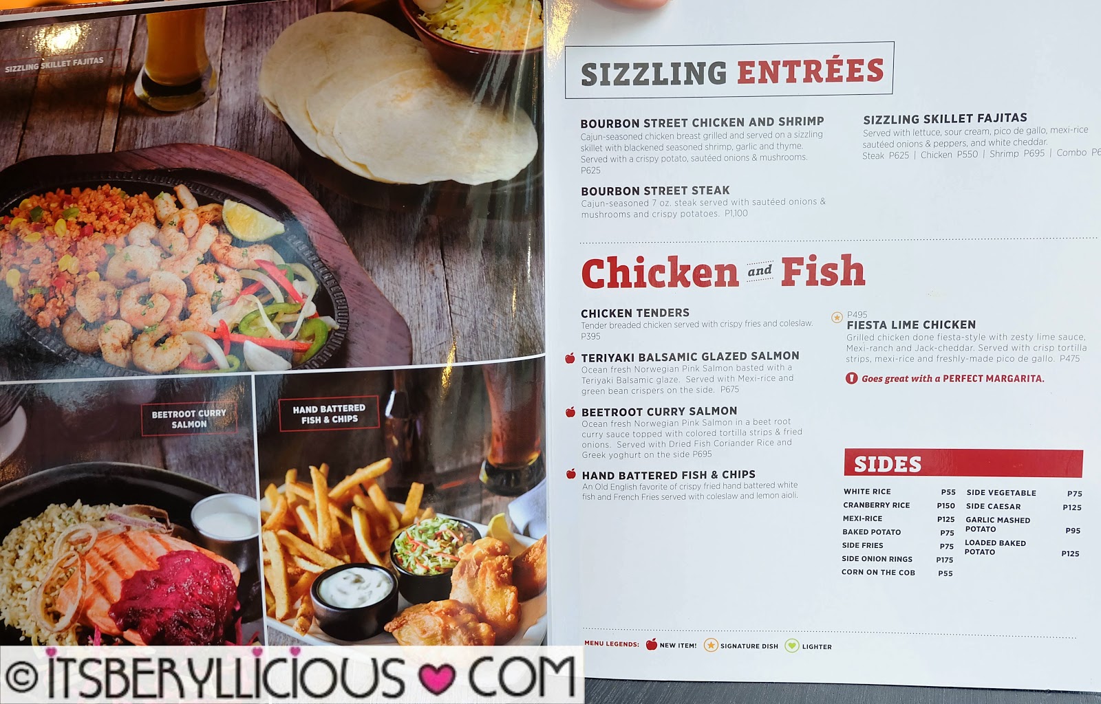 Printable Applebee's To Go Menu
