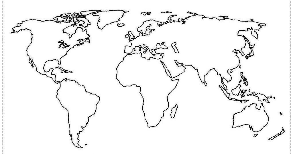 Ocean Map Of The World Worksheet
