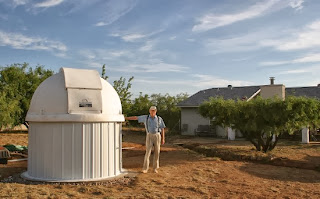 Bruce Gary at his observatory in Arizona, USA
