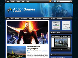 ActionGames Free WordPress Theme ActionGames Free WordPress Theme