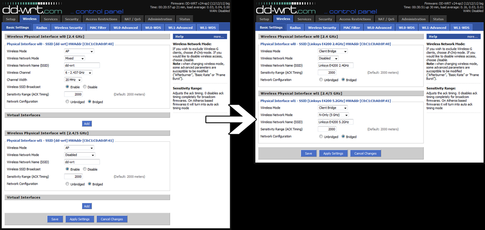 setting up my dd wrt v24 as a client bridge setting up my dd wrt v24 as a client bridge