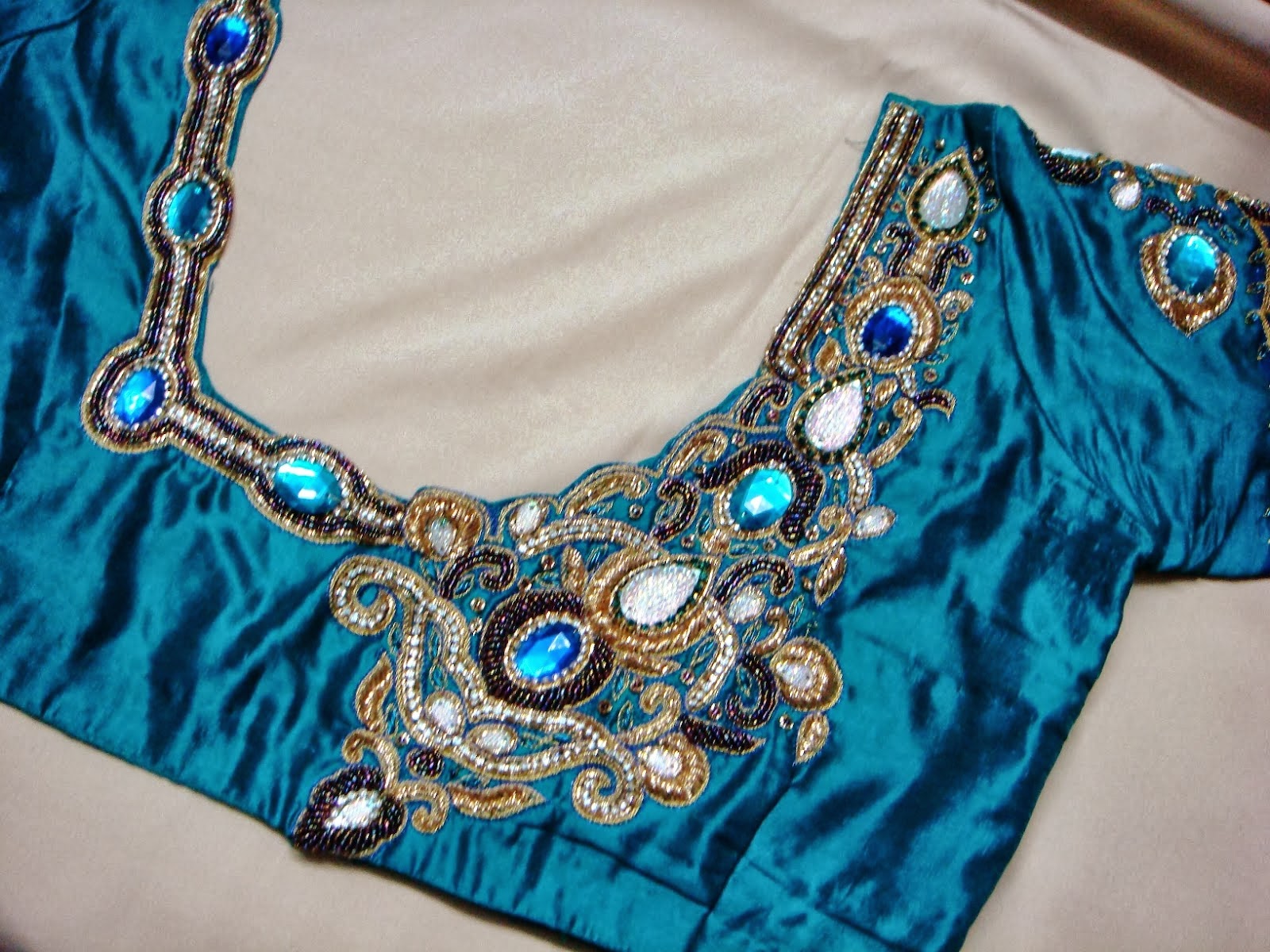 Lakshmi Boutique Hand Embroidery (Maggam Work) Blouse