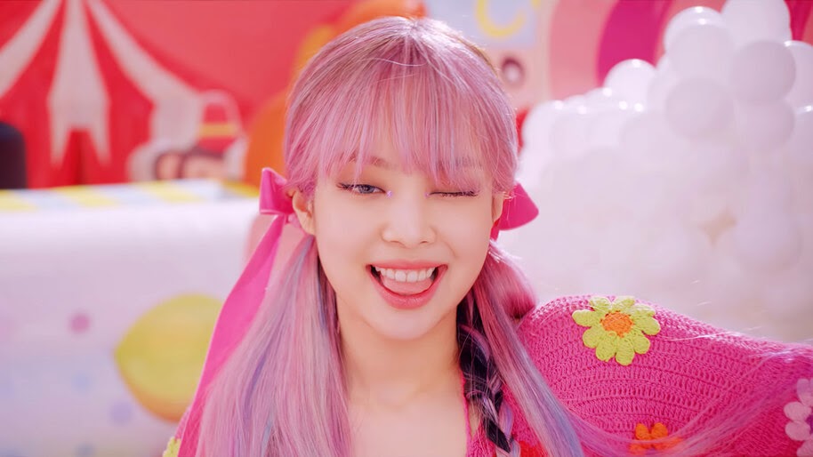 Jennie, Wink, BLACKPINK, Ice Cream, Pink Hair, 4K, #7.2622 Wallpaper