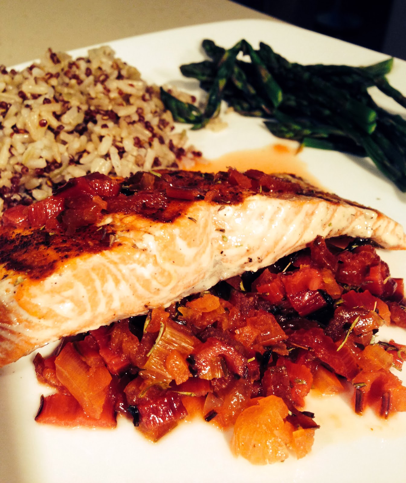 Weeknight Wonders by Ellie Krieger Salmon with savory rhubarb sauce