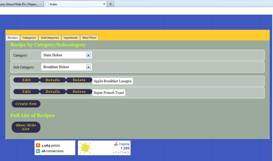 P = NP ? jQuery Show/Hide Toggle