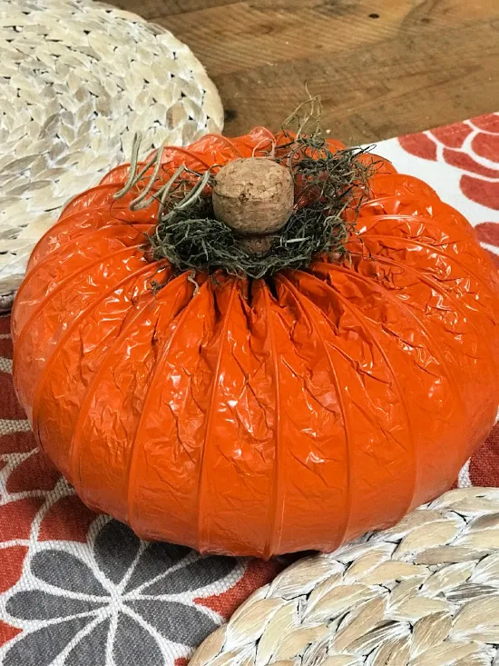 Make a DIY Dryer Hose Pumpkin
