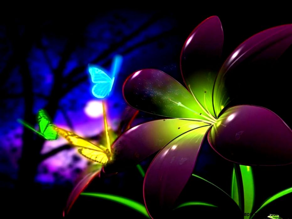 3D Neon Butterfly Wallpaper  3D Wallpaper Gallery   3D Wallpapers