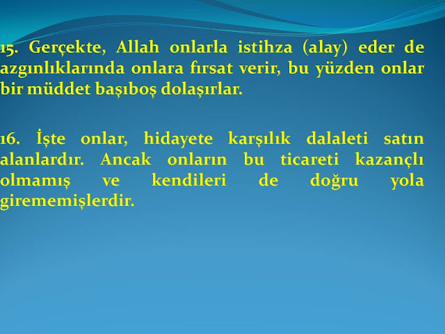 KUR�ANI OKUDUN MU? ANLADIN MI? Nisan 2012