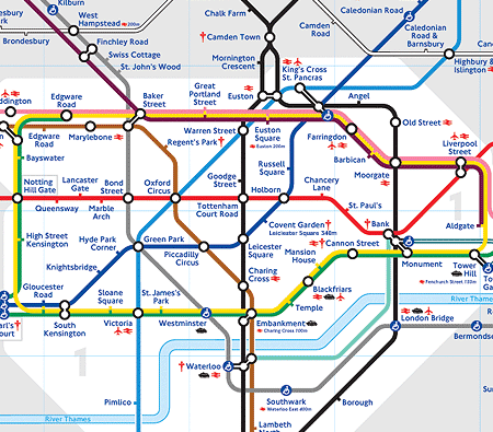 London Tube Subway Map