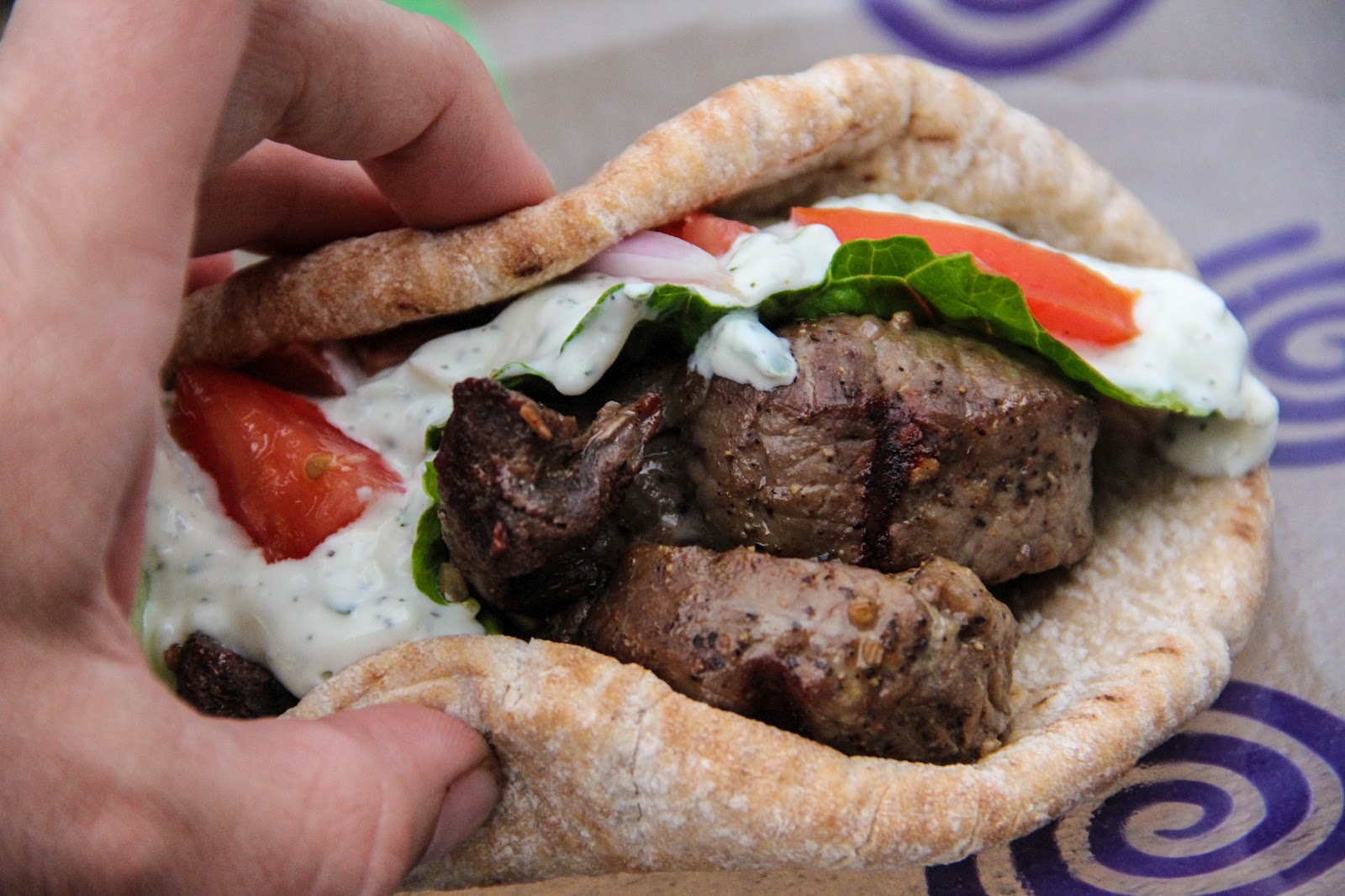 Diary of a Recipe Addict: Spicy Beef Gyros with Tzatziki Sauce