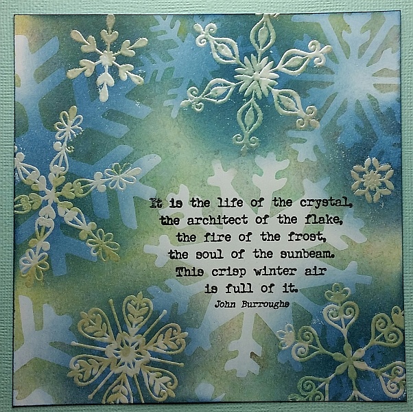 Stempeloase Schneeflocken und Paper Artsy Sprüche EAB05