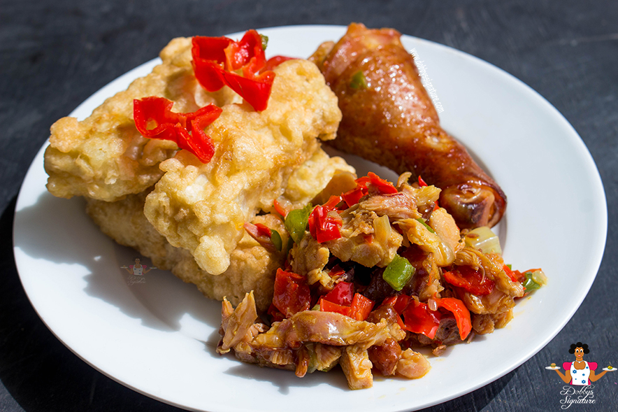 Easy shredded smoked chicken in pepper sauce Dobby's Signature