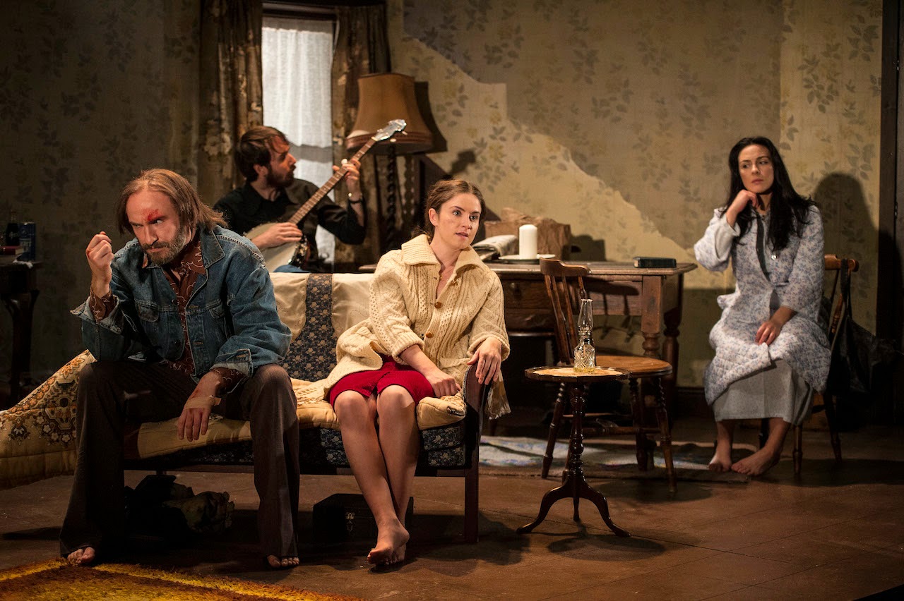 Cast of Pentecost L to R: Will Irvine, Paul Mallon, Judith Roddy and Roisin Gallagher in Stewart Parker’s play Pentecost at the Lyric Theatre until 18 Oct. To book tel: 028 90381081 or www.lyrictheatre.co.uk Pic Credit: Steffan Hill