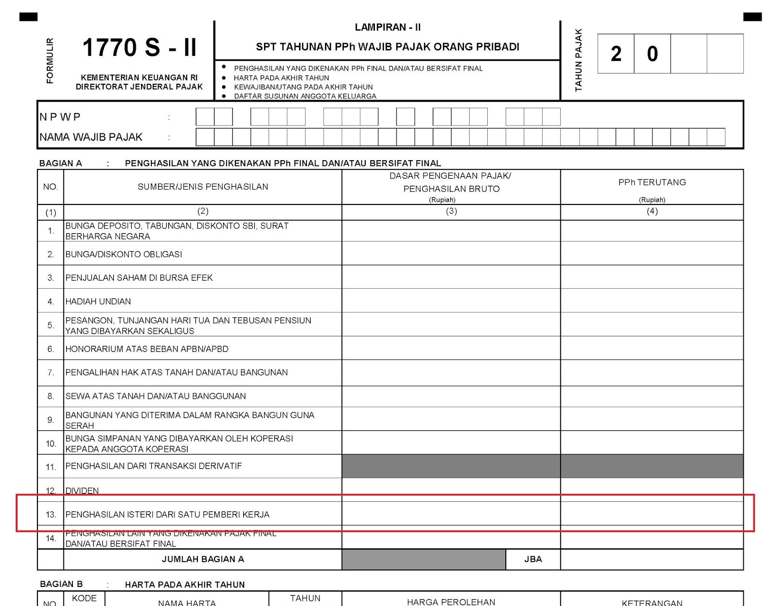 1 Keluarga 1 NPWP 1 SPT Tahunan saja pajeg