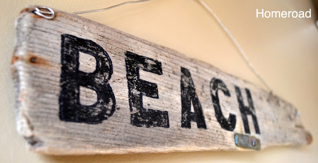 wooden beach sign