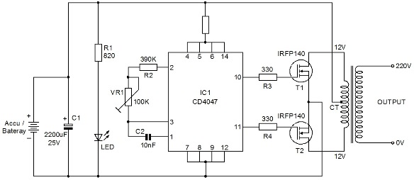 Skema Skema Inverter Populer 20+ Skema Rangkaian