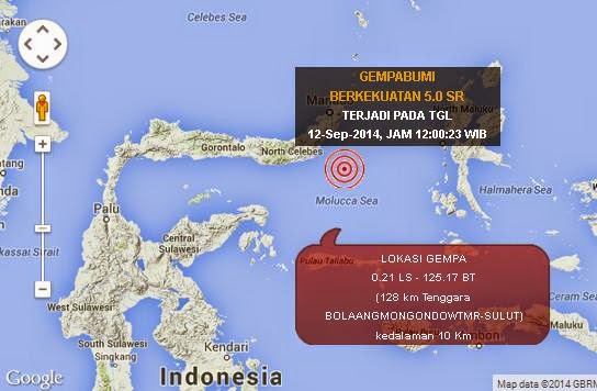 gempa terkini 12 september 2014