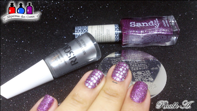 Konad Sandy Glitter Purple, Esmalte Texturizado, Roxo, Liquid Sand, Konad M100, unhas carimbadas, Raabh A. 