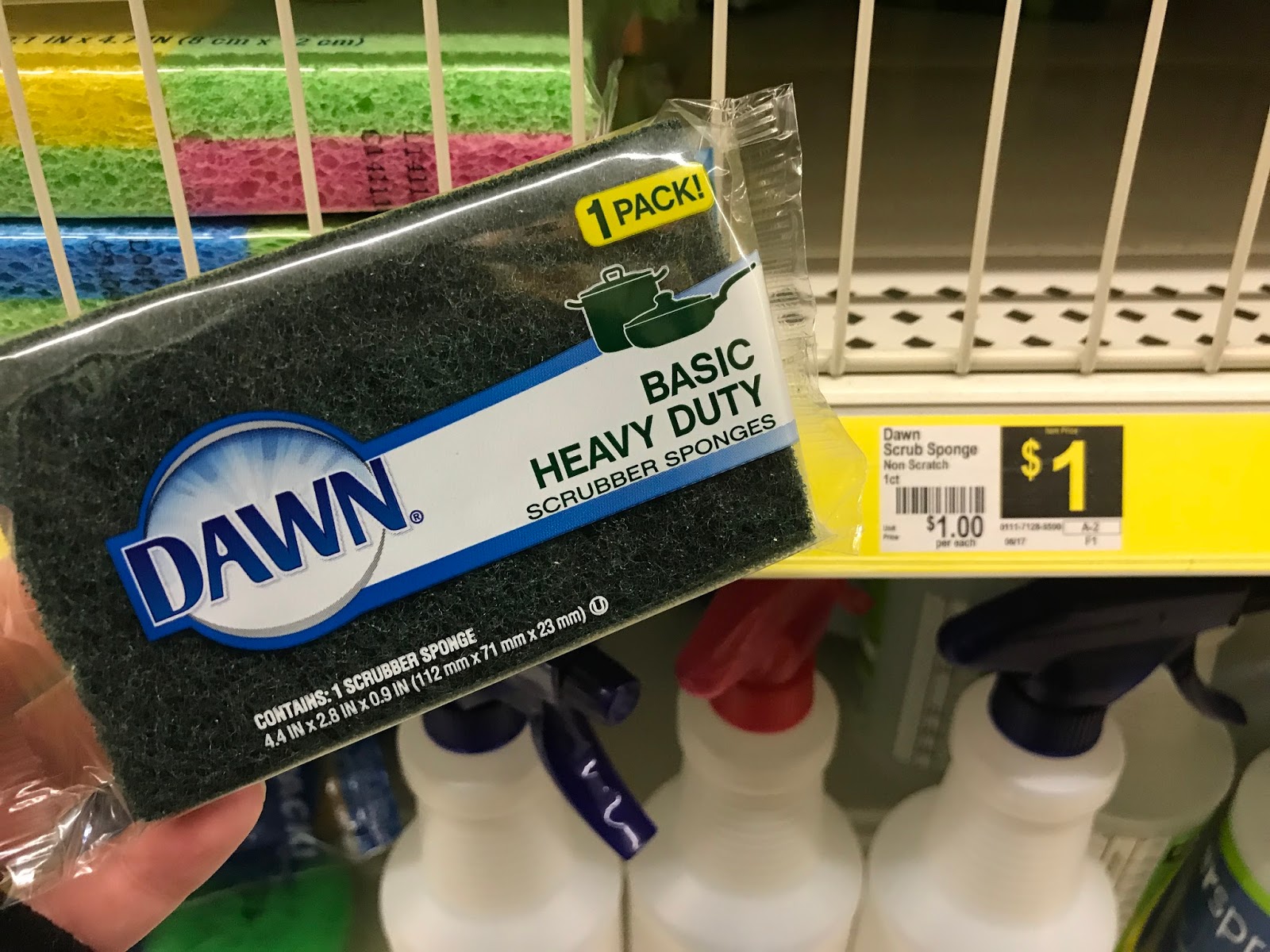 Dollar General Dawn Sponges 50 Cents Each!